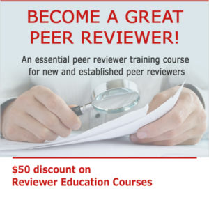 Peer Reviewer Training Course Discount