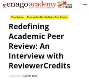 Interview by Enago to Giacomo Bellani and Robert Fruscio of ReviewerCredits