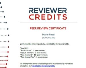 Review Certificate for Peer Reviewers