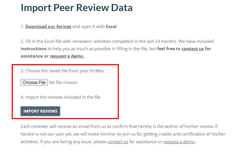 Import Peer Reviews
